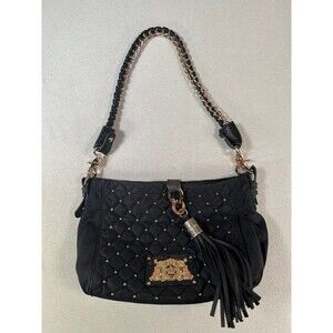Juicy Couture Bag With Gold Accents/Chain Strap Black And Gold Studded shoulder